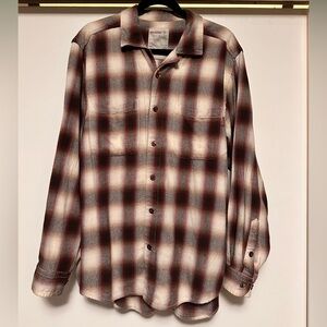 Vintage Wolverine Red and Cream Plaid Shirt 100% Cotton Excellent Condition